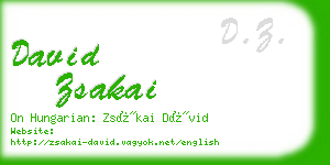 david zsakai business card